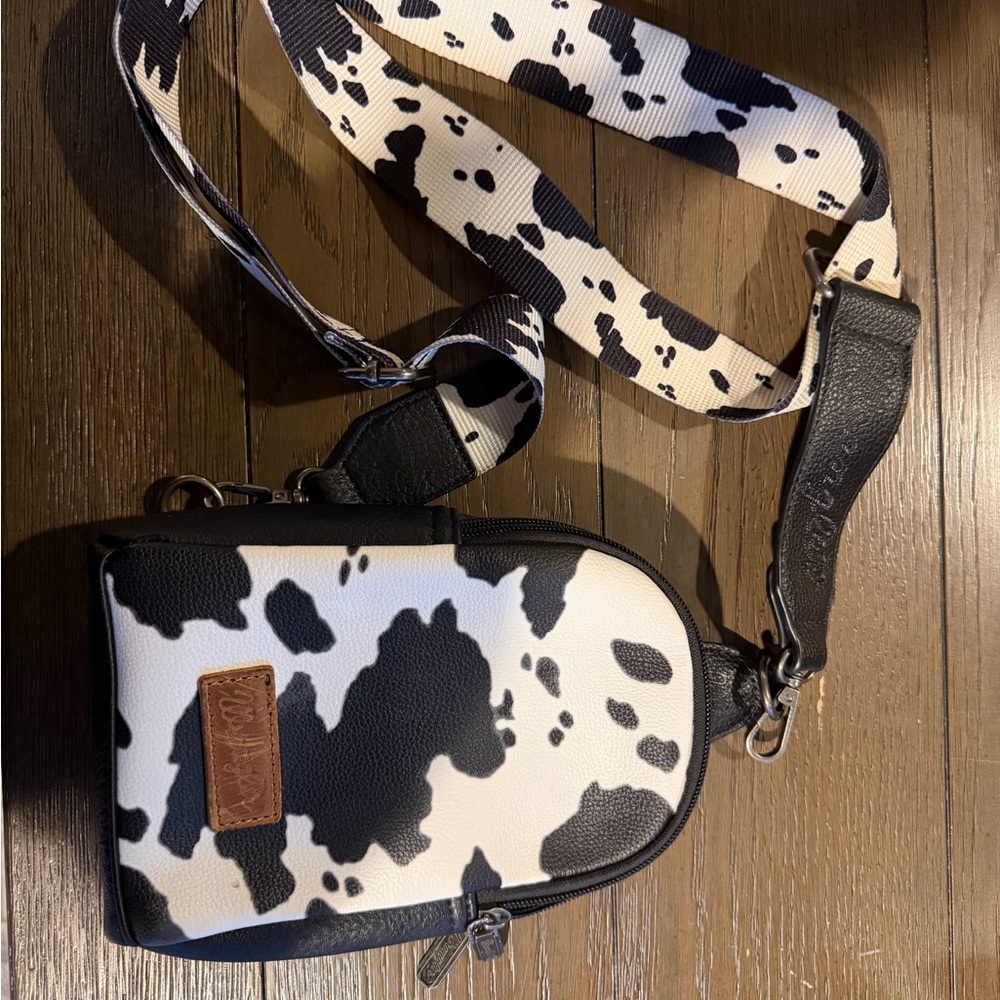 Wrangler Cow Print Crossbody Bag